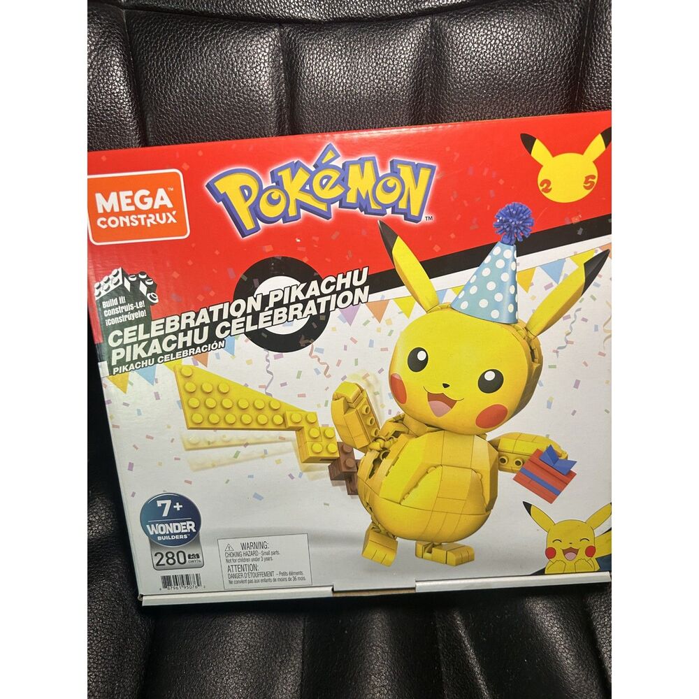 MEGA Construx CELEBRATION PIKACHU 25th Anniversary Pokemon Mattel - Brand New